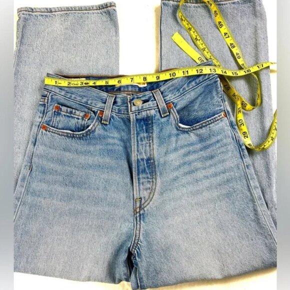 Levi’s Premium Ribcage Straight Ankle Jeans, sz 28 - Picture 3 of 8